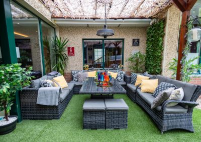 outdoor living area seating