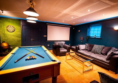 pool and cinema room